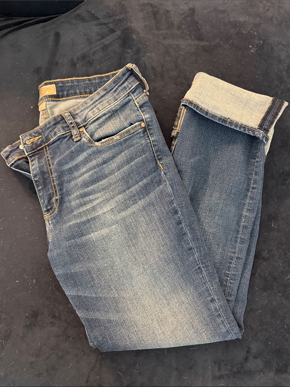 Kut from the Kloth Catherine Boyfriend Jeans in Medium Blue Wash - Picture 1 of 2